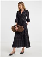 JD WILLIAMS Check Belted Shirt Dress 28