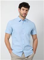BURTON Light Blue Short Sleeve Oxford Shirt L