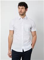 BURTON White Short Sleeve Oxford Shirt L