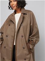 WALLIS Brown Check Collared Coat 20