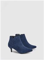 WALLIS Wide Fit Alma Faux Suede Kitten Heel Pointed Ankle Boots 3