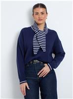 WALLIS Scarf Detail V Neck Jumper XL