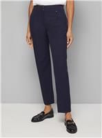 WALLIS Navy Smart Tapered Leg Trousers 18