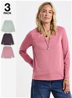 JD WILLIAMS 3 Pack V Neck Long Sleeve Top 24