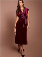 COAST Velvet Tux Midi Dress With Satin Lapel 8