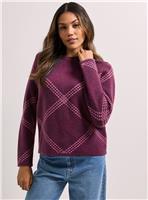 DOROTHY PERKINS Berry Argyle Jumper M