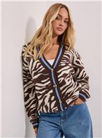 DOROTHY PERKINS Animal Knitted Cardigan S