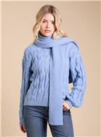 DOROTHY PERKINS Cable Knit Jumper with Detachable Scarf S