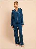 DOROTHY PERKINS Long Sleeve Jersey Pyjama Set Navy S