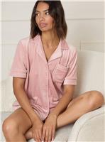 DOROTHY PERKINS Nightwear Velour Short Set Co-ord L