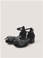 MONSOON Diamant Bow Velvet Two Part Heels 9 Infant