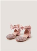 MONSOON Sara Closed Toe Bow Glitter Heels 5