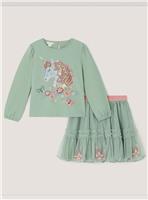 MONSOON Sequin Unicorn Top and Skirt Set 3-4 years