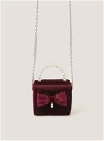 MONSOON Bow Velvet Bag One Size