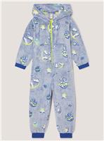 MONSOON Glow in The Dark Space Fleece Onesie 12-13 years