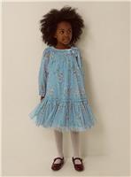 MONSOON Naina Floral Mesh Party Dress 7 years