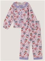 MONSOON Cherry Bow Long Pyjama Set 2-3 years