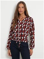 WALLIS Jersey Polka Dot Tie Blouse 18