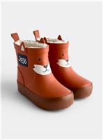 JOJO MAMAN BB Short Cosy Lined Fox Wellie Boot Rust 3