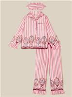 MONSOON Fairytale Stripe Satin Pyjamas & Sleep Mask Set 11-12 years