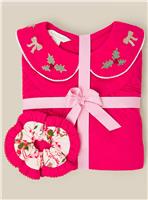 MONSOON Christmas Letter Long Pyjamas & Hair Scrunchie Set 12-13 years
