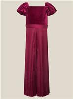 MONSOON Quinn Velvet Pleated Jumpsuit 10 years