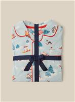 MONSOON Christmas Skiing Dog Long Pyjamas Set 3-4 Years