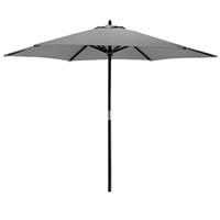 Harbour Housewares Wooden Garden Parasol - 2.7M - Grey