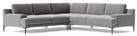 Swoon Almera Velvet 5 Seater Corner Sofa - Silver Grey