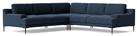 Swoon Almera Fabric 5 Seater Corner Sofa - Indigo Blue