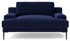 Swoon Almera Velvet Cuddle Chair - Ink Blue