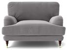 Swoon Charlbury Velvet Cuddle Chair - Silver Grey