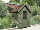 Forest Garden Overlap Retreat Shed - 8x5ft, Green, Installed