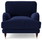 Swoon Charlbury Velvet Armchair - Ink Blue