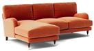 Swoon Charlbury Velvet Left Hand Corner Sofa - Burnt Orange