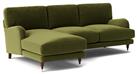 Swoon Charlbury Velvet Left Hand Corner Sofa - Fern Green