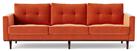 Swoon Berlin Velvet 4 Seater Sofa - Burnt Orange