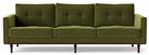 Swoon Berlin Velvet 4 Seater Sofa - Fern Green