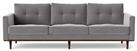 Swoon Berlin Velvet 4 Seater Sofa - Silver Grey