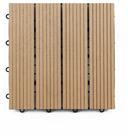 Workpro Decking Tiles 4 Pieces - Brown-Slatted