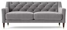 Swoon Pritchard Velvet 2 Seater Sofa - Silver Grey