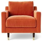 Swoon Rieti Velvet Armchair - Burnt Orange