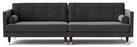 Swoon Porto Velvet 4 Seater Sofa - Granite Grey
