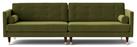 Swoon Porto Velvet 4 Seater Sofa - Fern Green