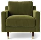 Swoon Rieti Velvet Armchair - Fern Green