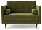 Swoon Porto Velvet Cuddle Chair - Fern Green