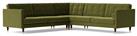 Swoon Porto Velvet 5 Seater Corner Sofa - Fern Green