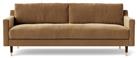 Swoon Rieti Velvet 3 Seater Sofa - Biscuit