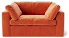 Swoon Seattle Velvet Cuddle Chair - Burnt Orange