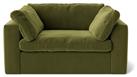 Swoon Seattle Velvet Cuddle Chair - Fern Green